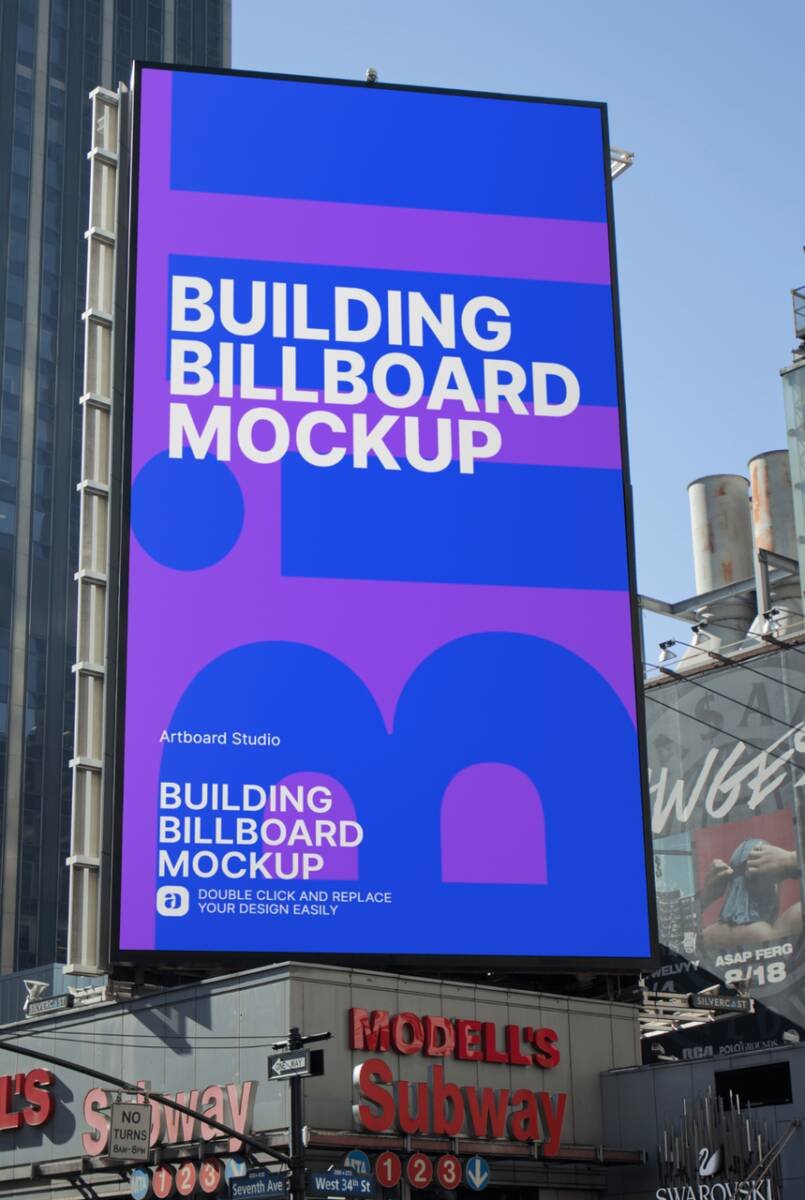 Go to the billboard generator screen, drag and drop your image from your desktop into the “upload” box or click upload and . Vertical Building Billboard Mockup