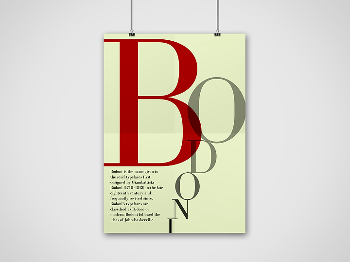 A0 psd poster mockup by graphberry. Bodoni Bruno Sanches