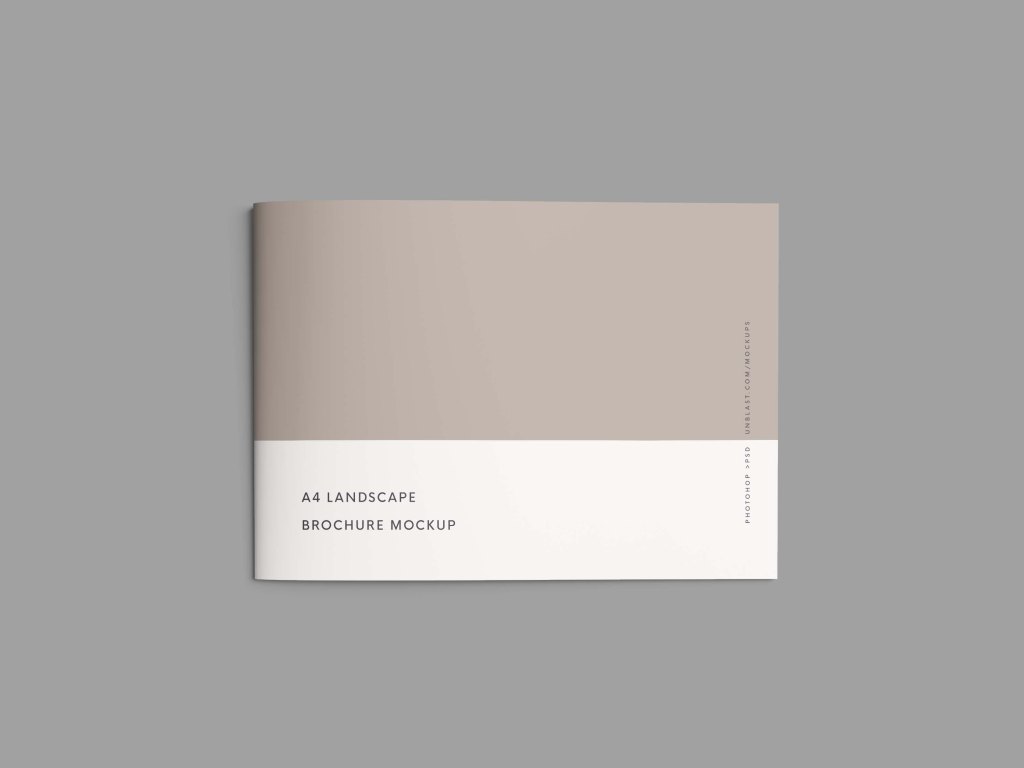 15+ Download A4 Landscape Brochure Mockup Free&nbsp;Psd