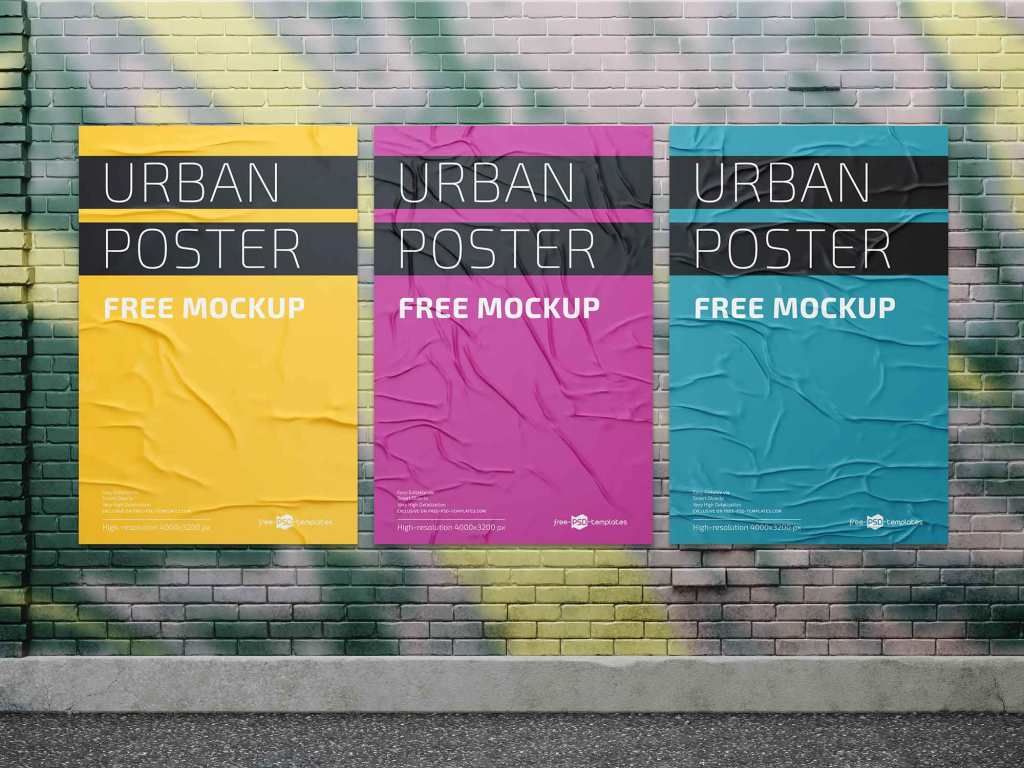 31+ Download 3 Poster Mockup Psd&nbsp;Free