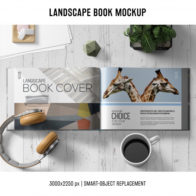 22+ Download A5 Landscape Book Mockup&nbsp;Psd