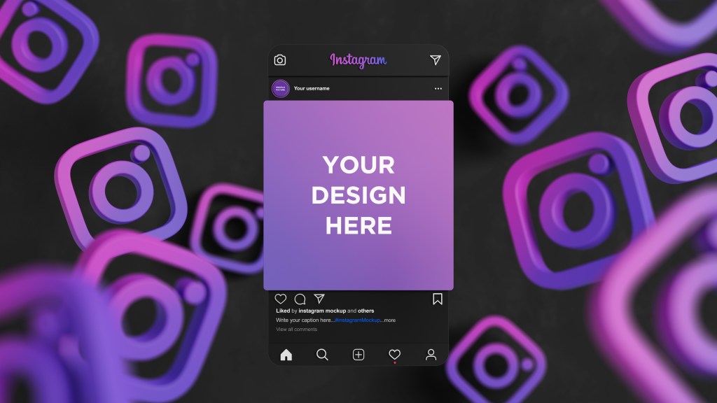 24+ Download Social Media Mockup Instagram&nbsp;Psd